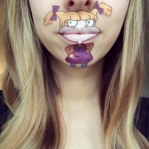 Dudağına Rugrats Çizen Kız