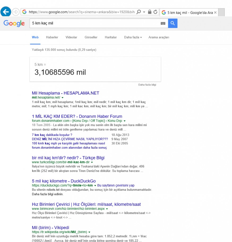 Google Çeviri ile İstediğiniz değeri istediğiniz değere çevirebilirsiniz.