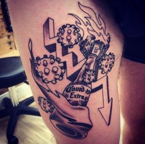 corona ekstra 19 dövmesi
