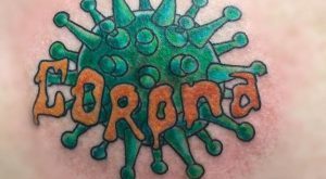corona yeşil virüs dövmesi